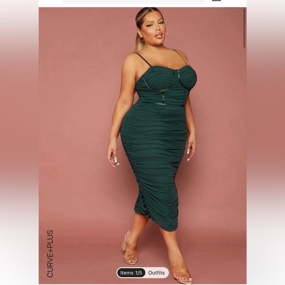 Green super stretchy dress